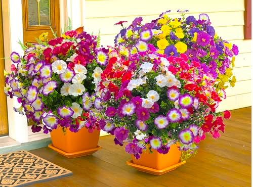 Artificial Flowers for Outdoors 12 Bundles Fake Flowers