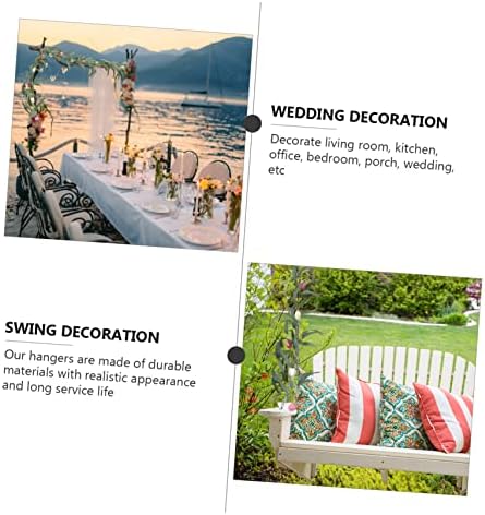 Pink Artificial Eucalyptus Leaf Rattan Wall Hanging Decor