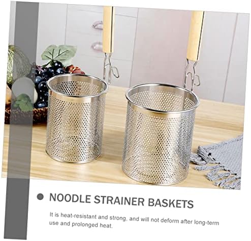 STOBAZA Stainless Steel Colander Basket for Noodle and Vegetable Straining