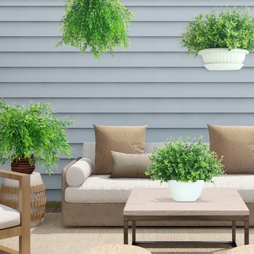 Summer Flower Fake Boxwood Eucalyptus Stem Plant 10 Pack
