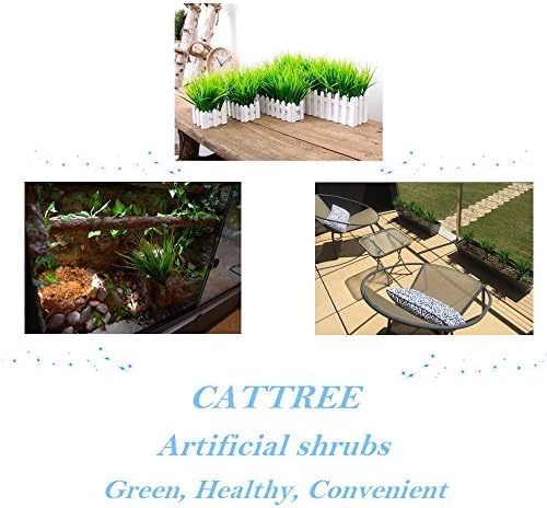 CATTREE Artificial Wheat Grass Bushes 4PCS