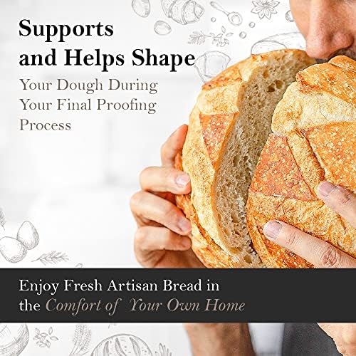 Richro 2 Pack 9-Inch Round Banneton Proofing Basket for Sourdough Bread