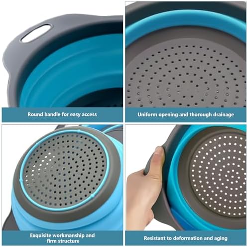 3-Piece Collapsible Silicone Colander Set