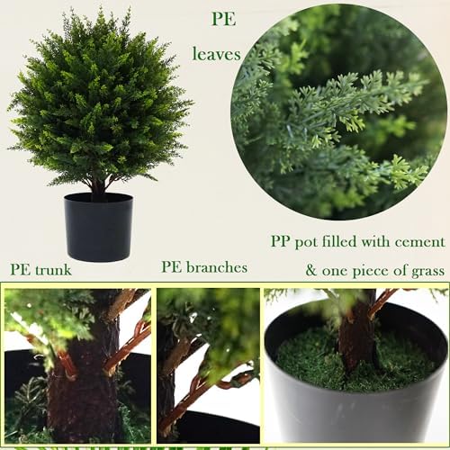 21 Artificial Cedar Topiary Set