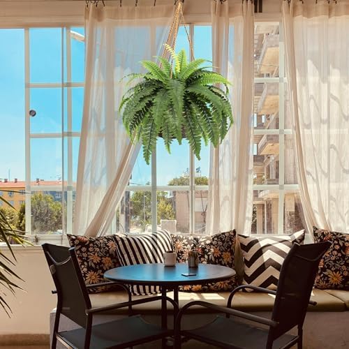 Realistic Artificial Boston Fern 4-Piece Greenery Bush