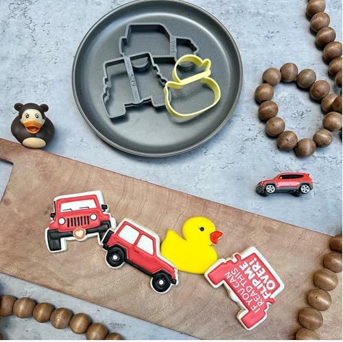 3-Piece Military 4WD Ducky Cookie Cutters Baking Set