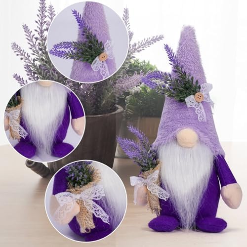 2 Pcs Spring Gnome Decor Purple Kitchen Decor