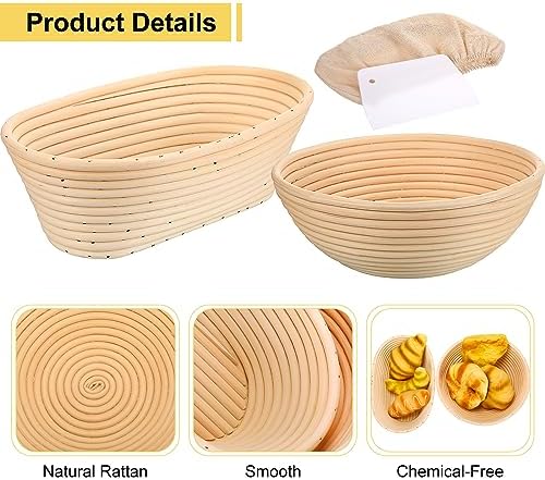 12-Piece Best Selling Rattan Proofing Basket Set
