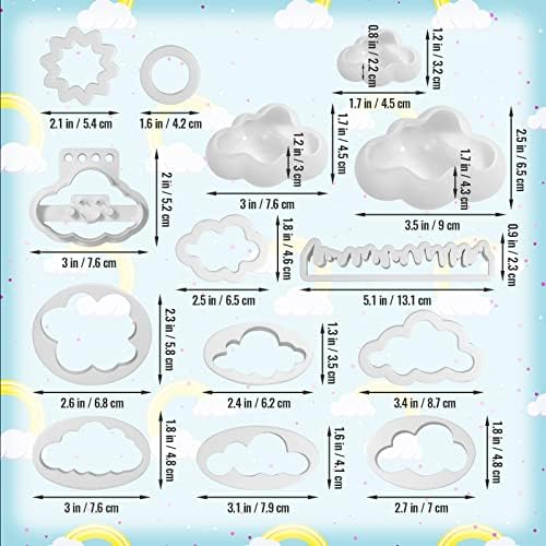 Grosun 3D Cloud Mold Set for Cake Creations