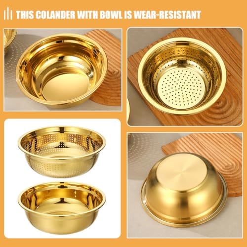 Golden Stainless Steel Mesh Household Strainer Basket