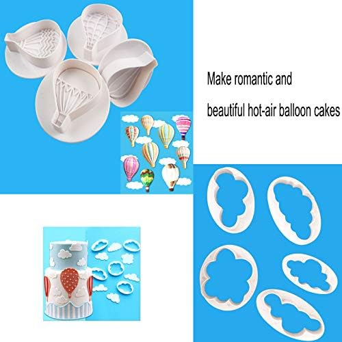 9-Piece Hot Air Balloon Cloud Mold Set For Baking