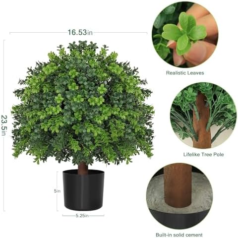 235in Realistic Artificial Topiary Balls Indoors Outdoors from JOZHENJU