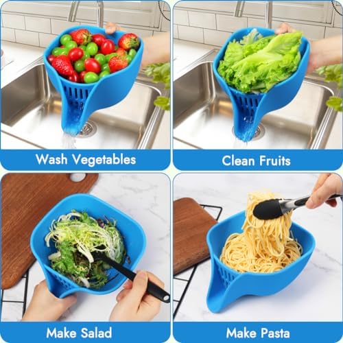 Effortlessly Multifunctional Kitchen Basket Blue
