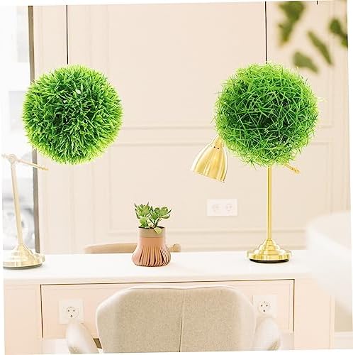 4 Pc Plastic Simulated Grass Balls Eucalyptus