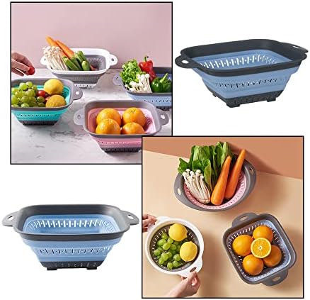 Collapsible Colander Folding Food Strainer for Kitchen Use