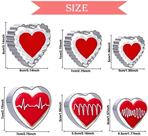 Valentines Day Heart Cookie Cutter Set