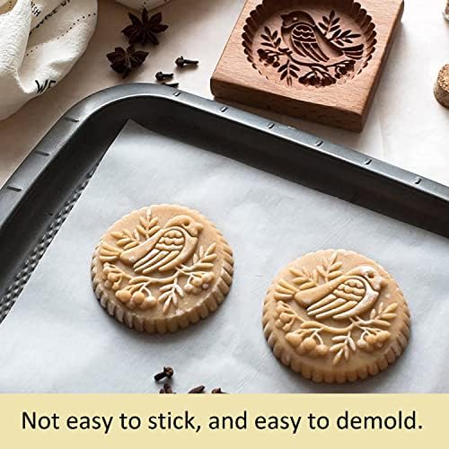 YingXue Bird Carved Wooden Biscuit Mold - DIY Gingerbread Cookie Cutter