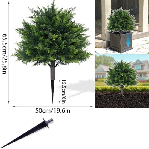 Faux Cedar Topiaries for Outdoor Spaces