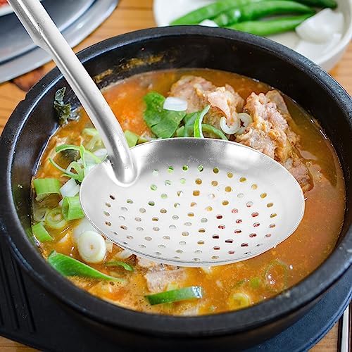 GANAZONO 5-Piece Stainless Steel Colander Set Ergonomic Design
