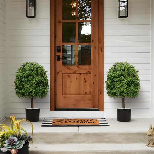 Realistic Boxwood Topiaries Set