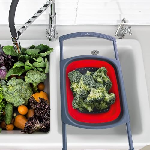 Hanoxe Collapsible Colander Strainer with Extendable Handles