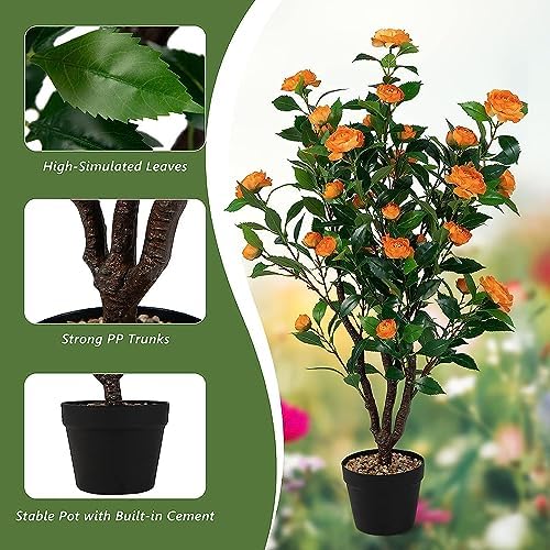 40 inches Camellia artificial tree