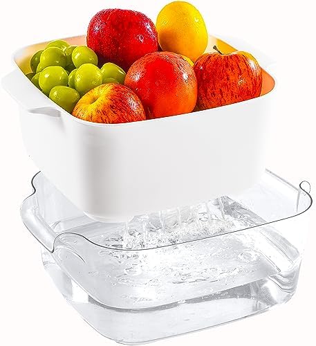 82 Quart 2-in-1 Fruit Strainer Set BPA-Free Colanders Bowl