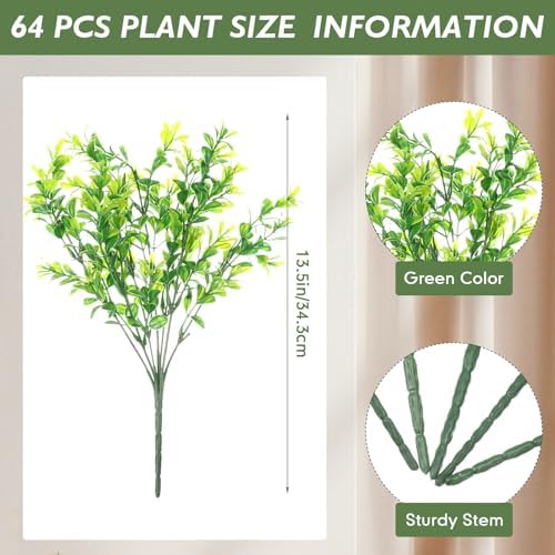 CEENNA 64 x8 Falloc 138in faux bush grass UV Resistant