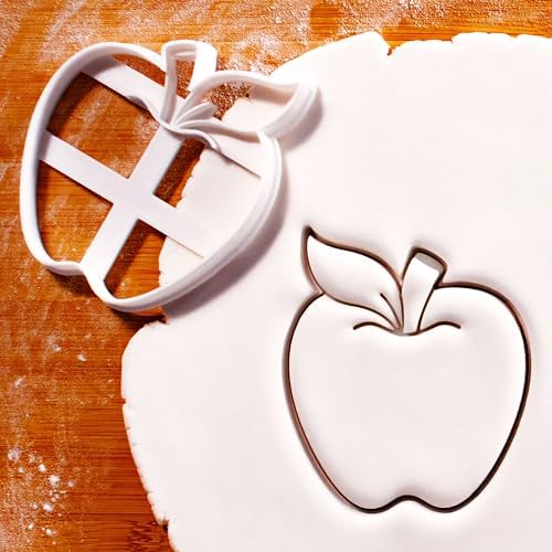 Bakerlogy Handcrafted Apple Cookie Cutter Biscuit Cutter for Home Kitchen