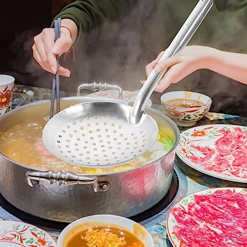 GANAZONO 5-Piece Stainless Steel Colander Set Ergonomic Design