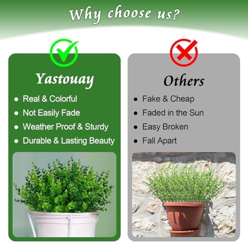 Yastouay 7-Bundle Outdoor Artificial Flowers