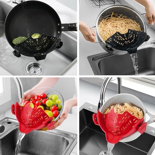 Adjustable Silicone Clip-On Colander Heat-Resistant