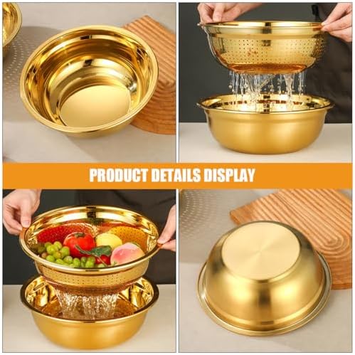 Golden Stainless Steel Mesh Household Strainer Basket