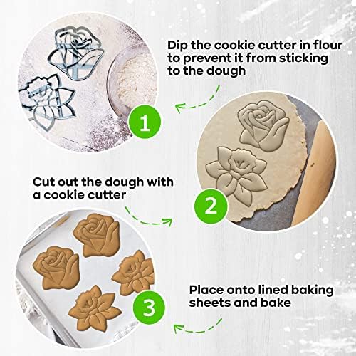 Stylish 35-Inch Floral Cookie Cutters