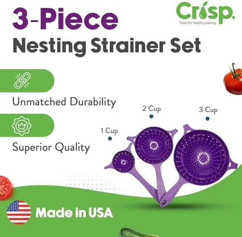 Crisp 3-Piece Nesting Strainer Set