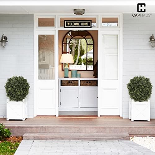 Realistic UV-Resistant Boxwood Topiary Set