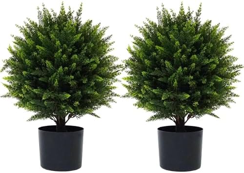 21 Artificial Cedar Topiary Set