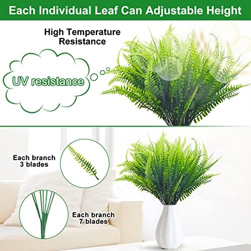 26-Pack Aufind Fake Boston Fern Outdoor Plant Set in Green