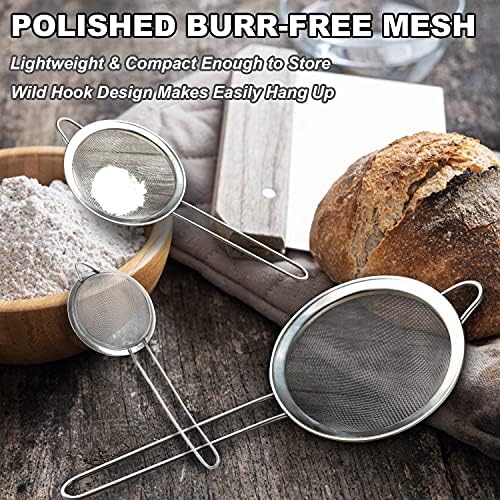 Fast Durable Premium Stainless Steel Colander for Sifting Dry Ingredients
