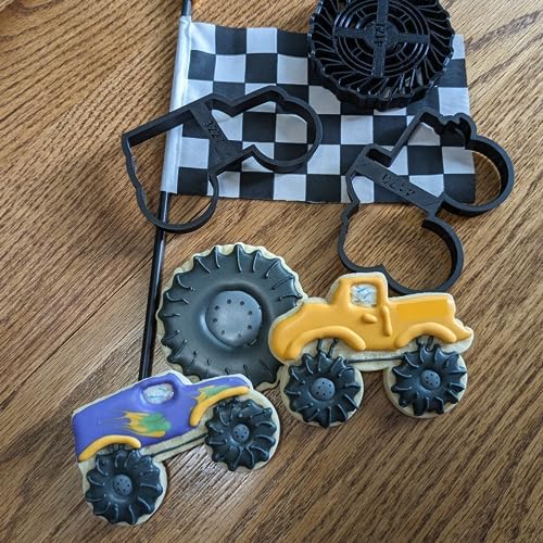 Monster Truck Cookie Cutters Set