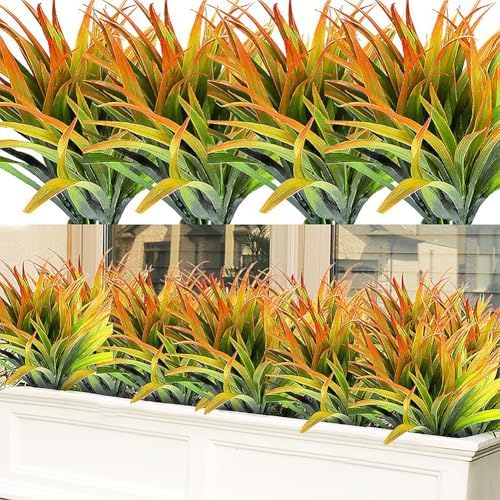 CLONG Fake Grass Outdoor Plant UV Resistant Fake Bushes