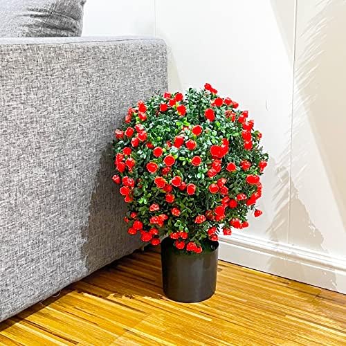 Sunnyglade Artificial Rose Topiary Set Perfect for Home and Garden