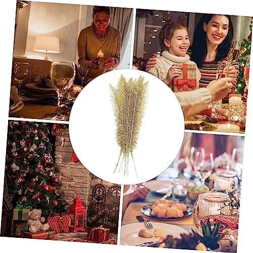 12-Piece Golden Christmas Leaf Garland