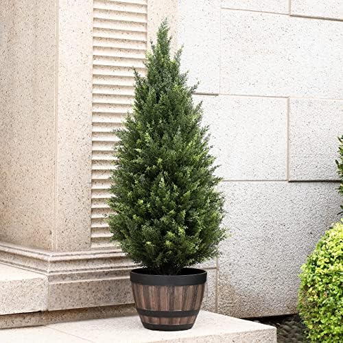 2 x 3ft Artificial Cedar Outdoor shrubs