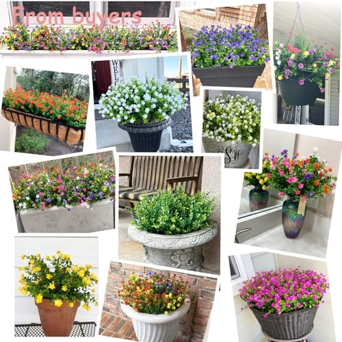 Yastouay 7-Bundle Outdoor Artificial Flowers