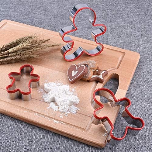FASAKA 3-Piece Gingerbread Man Cookie Cutters Set