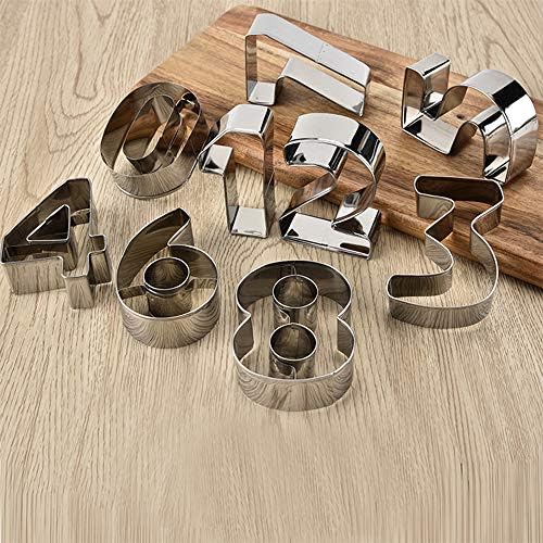 Stainless Steel Number Cookie Cutters Set 9pcs for DIY Crafts Baking
