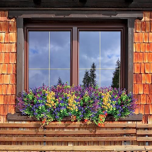 Hoteam 48-Piece Faux Flowers for Patio