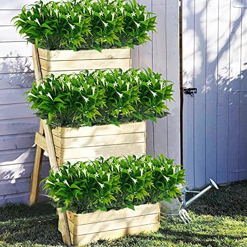 Uieke 6Pcs Outdoor Artificial Plants for Hanging Planters