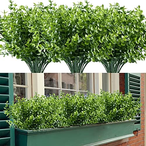 8-Piece Eucalyptus Fake Plants